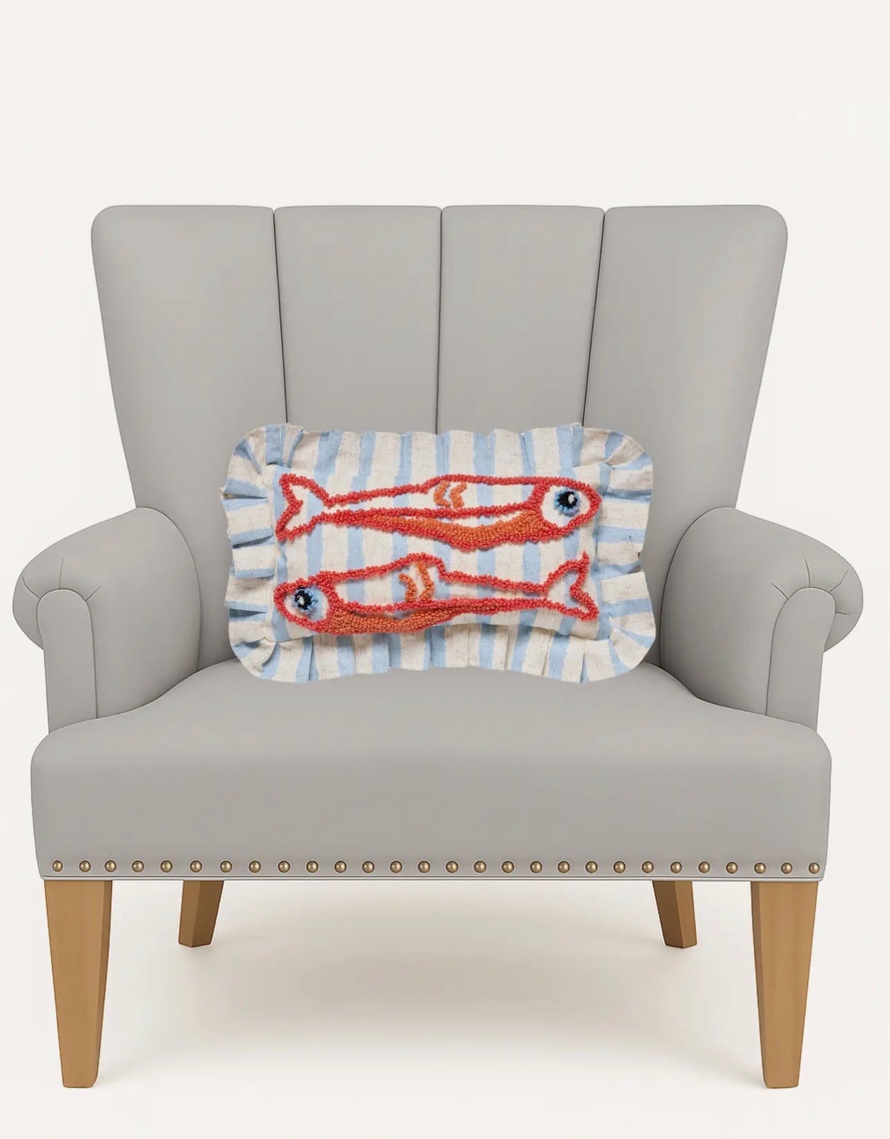 Sardines Tufted Hook Pillow