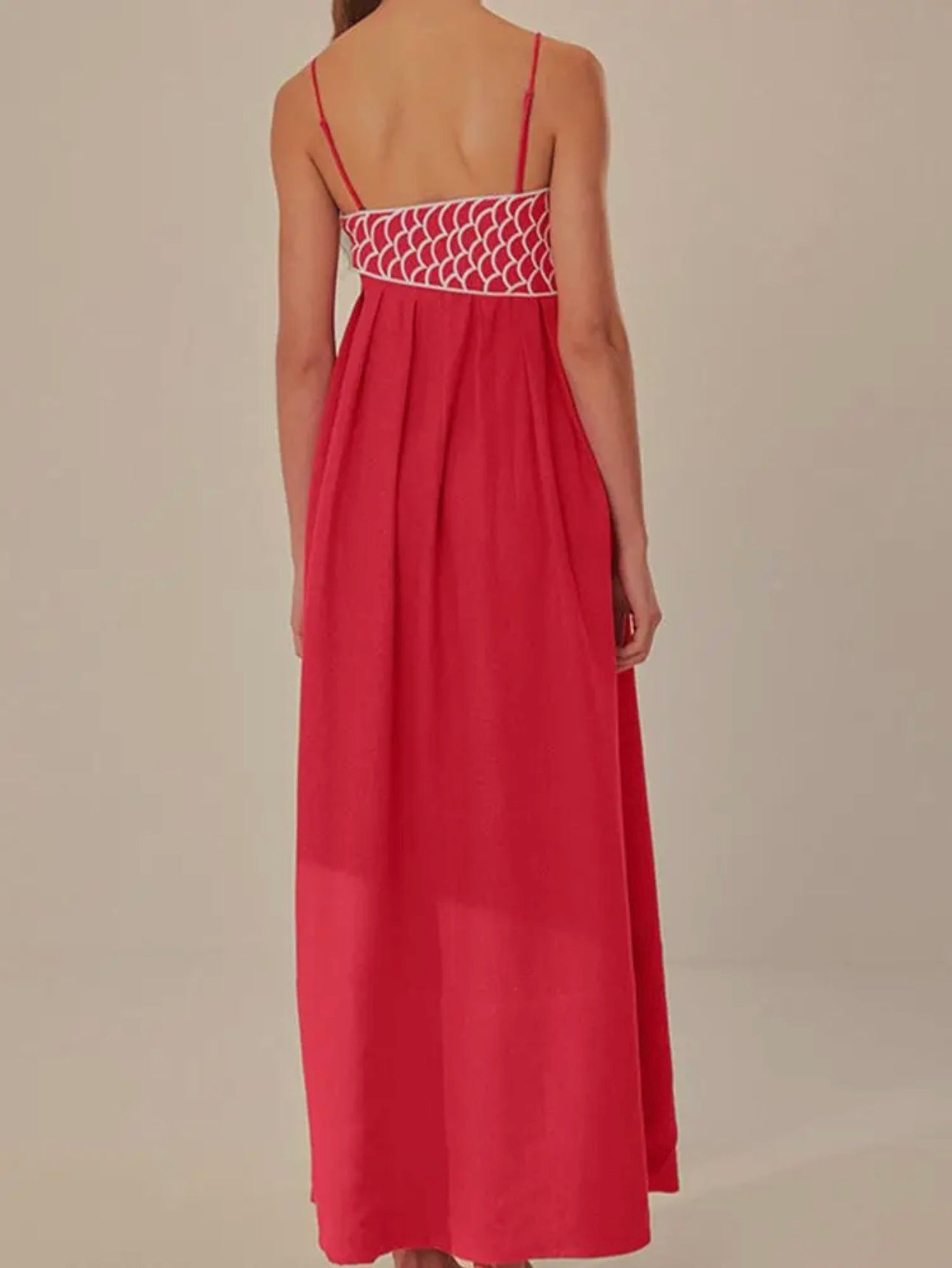 red koi fish maxi dress