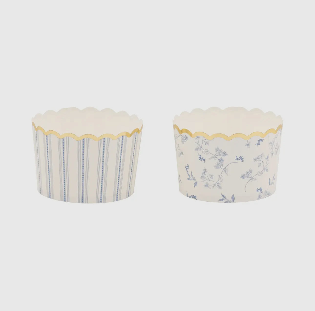 Floral Stripe Baking Cups