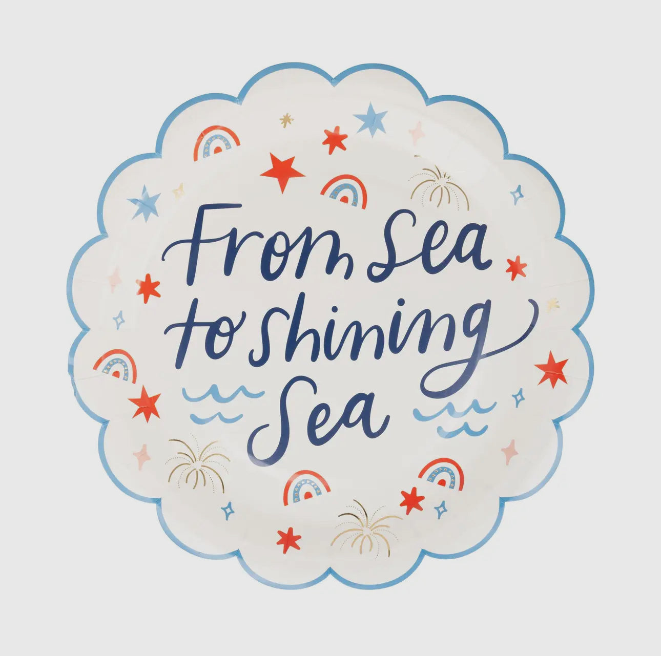 Sea to Shining Sea Paper Plates