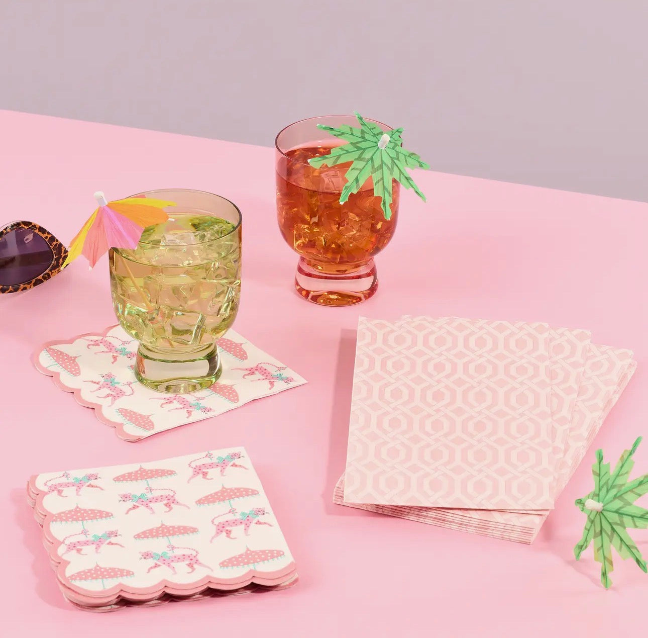 Leopard On Parade Scalloped Cocktail Napkins