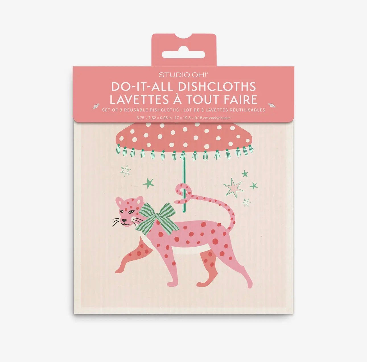 Leopard On Parade Do-It-All Dishcloth