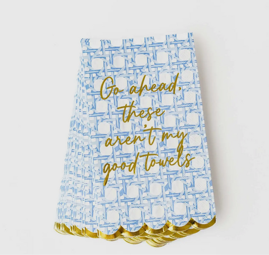 Guest Towel- Blue Trellis