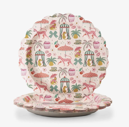 Leopard On Parade Luncheon Plates