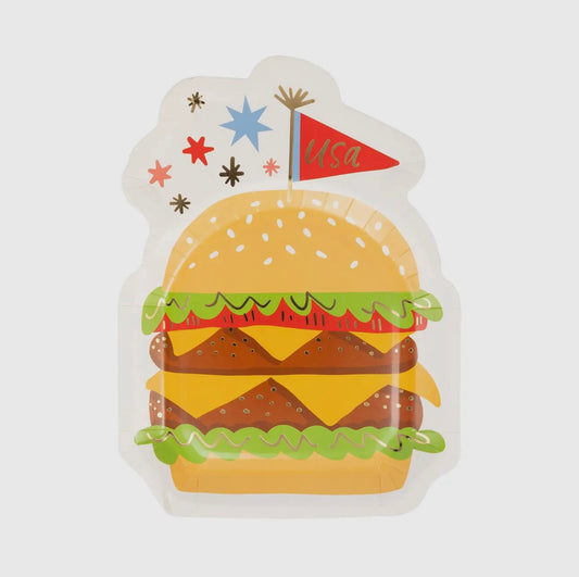 USA Burger Paper Plates