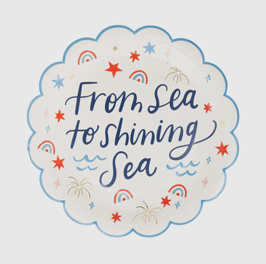 Sea to Shining Sea Paper Plates
